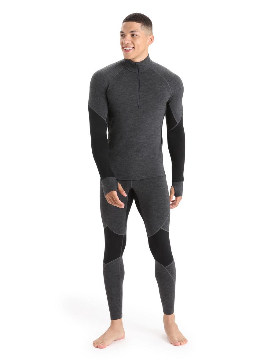 Leggings Icebreaker BodyfitZone™ Merino 260 Zone Thermal Homme Noir | FR 1138CTVE